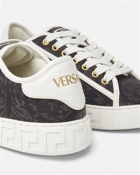 versace mens sneakers black|barocco high top greca sneakers.